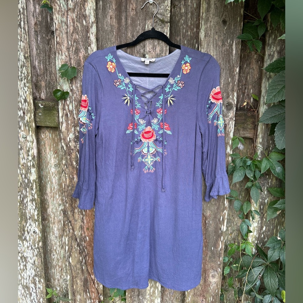 Umgee USA Embroidered Tunic Dress – Size Large